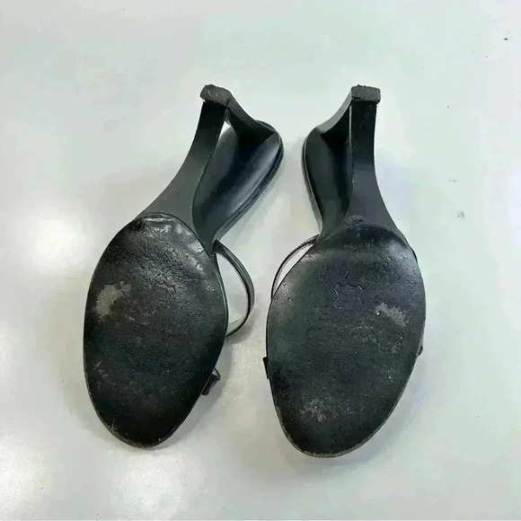 Charles Jourdan Paris Women’s Sandals Shoes Patent Heels Black Size 6 - Picture 7 of 9